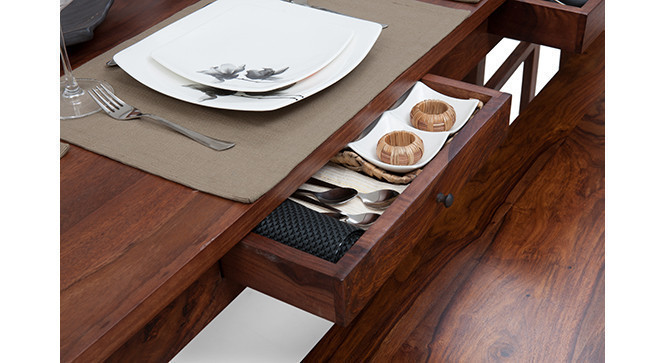 Landscape 6 Seater Storage Dining Table Set (Teak)